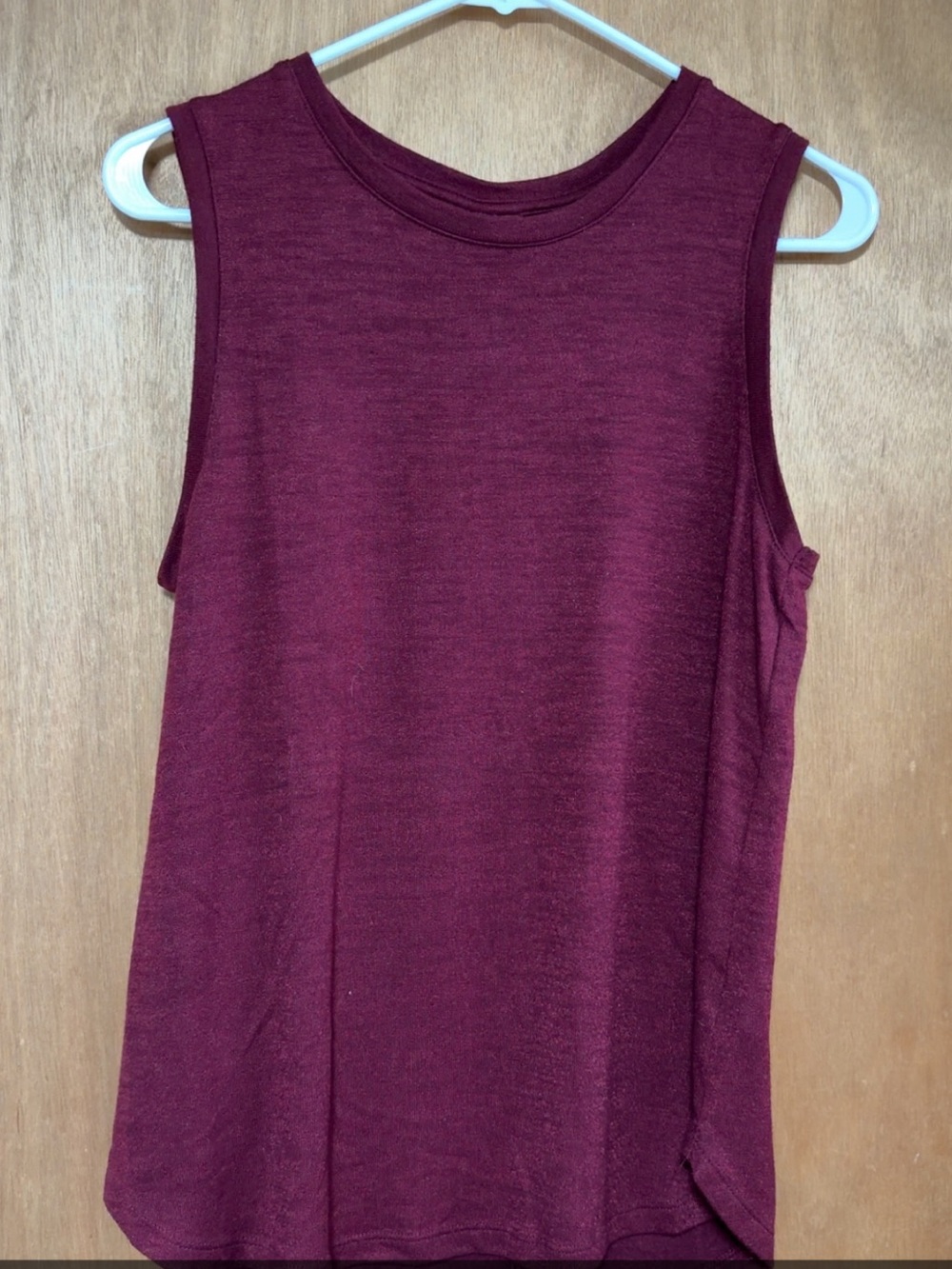 Sleeveless Women's Tank Top - Burgundy